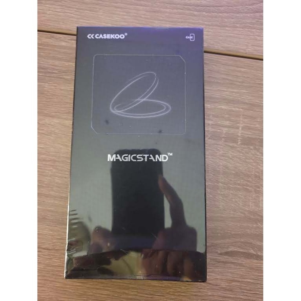 CASEKOO MagicStand iPhone Case Black Slim Protective Cover with Ring Stand